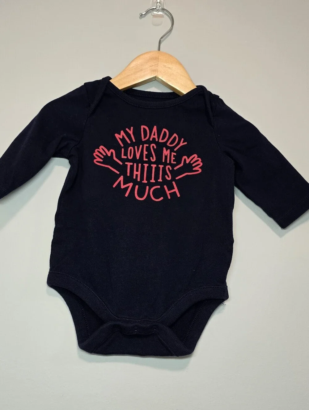 GAP Navy Long-Sleeve One-Piece Bodysuit with 